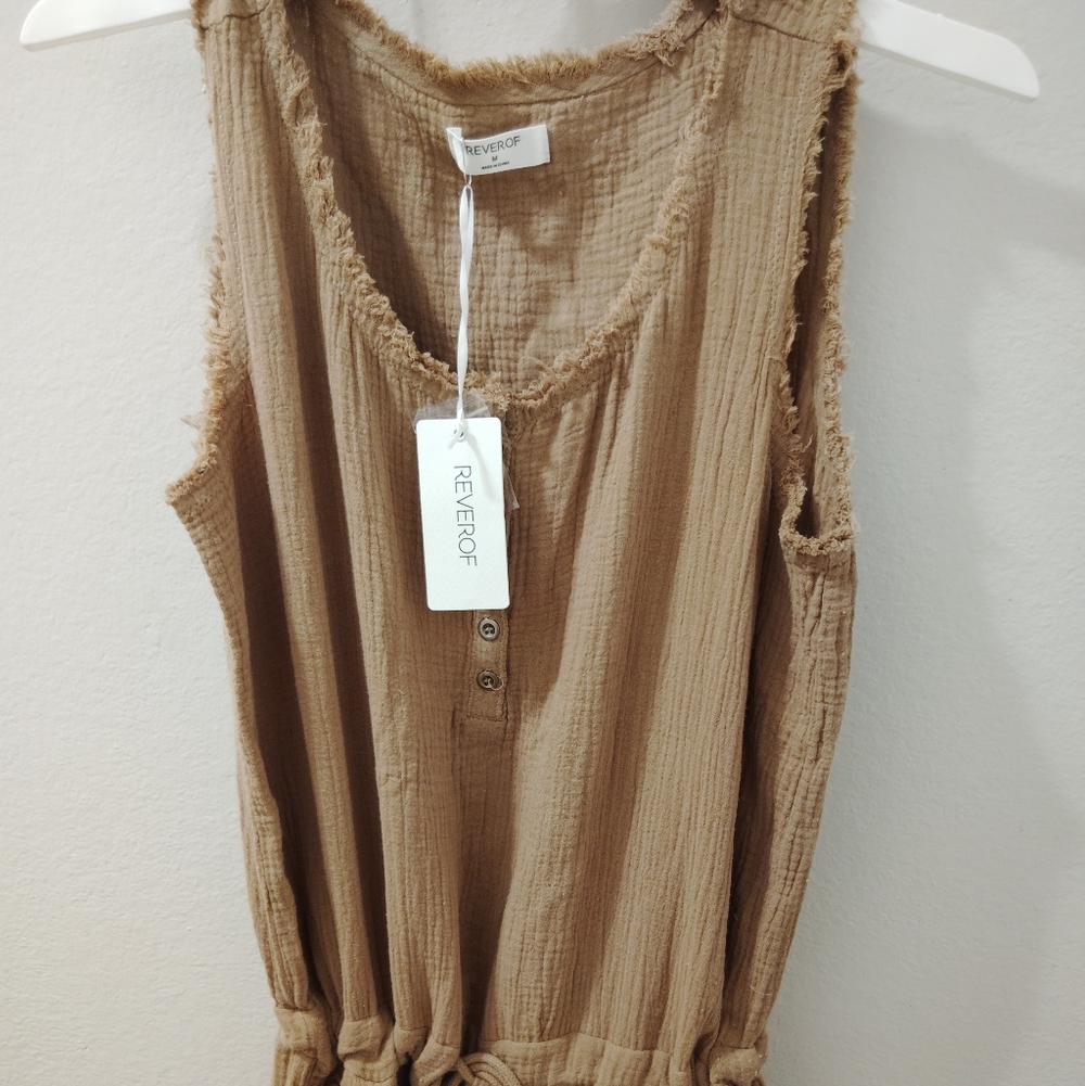 Reverof Casual Tan Jumpsuit NWT
